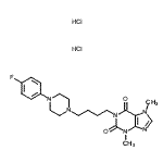 CAS#: 87798-90-1, 1-{4-[4-(4-Fluorophenyl)-1-piperazinyl]butyl}-3,7-dimethyl-3,7-dihydro-1H-purine-2,6-dione dihydrochloride