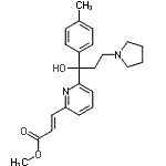 CAS#: 87849-05-6, Methyl (2E)-3-{6-[1-hydroxy-1-(4-methylphenyl)-3-(1-pyrrolidinyl)propyl]-2-pyridinyl}acrylate