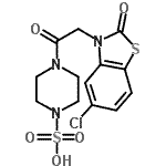CAS#: 87925-15-3, 4-[2-(5-chloro-2-oxo-1,3-benzothiazol-3-yl)acetyl]piperazine-1-sulfonic acid