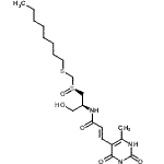 CAS 登录号：88001-59-6， (2E)-N-[(2S)-1-羟基-3-{(R)-[(辛基硫基)甲基]亚磺酰}-2-丙基]-3-(6-甲基-2,4-二氧代-1,2,3,4-四氢-5-嘧啶基)丙烯酰胺