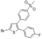 CAS#: 88149-94-4, 5-Bromo-2-(4-fluorophenyl)-3-(4-methylsulfonylphenyl)thiophene