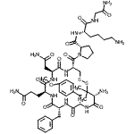 CAS 登录号：88210-91-7， 1-{[(4R,7S,10S,13R,16S,19R)-19-氨基-7-(2-氨基-2-氧代乙基)-10-(3-氨基-3-氧代丙基)-13-苄基-16-(4-甲氧基苄基)-20,20-二甲基-6,9,12,15,18-五氧代-1,2-二硫杂-5,8,11,14,17-五氮杂环二十碳n-4-yl]羰基}-L-脯氨酰-L-赖氨酰甘氨酰胺