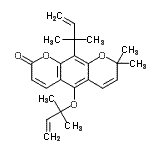 CAS#: 88223-89-6, 8,8-Dimethyl-10-(2-methyl-3-buten-2-yl)-5-[(2-methyl-3-buten-2-yl)oxy]-2H,8H-pyrano[3,2-g]chromen-2-one