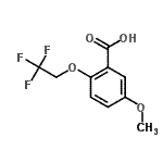 CAS 登录号：883241-39-2， 5-甲氧基-2-(2,2,2-三氟乙氧基)苯甲酸