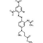 CAS#: 88351-61-5, Methyl N-{3-acetamido-4-[(2-bromo-4,6-dinitrophenyl)diazenyl]phenyl}-N-ethyl-beta-alaninate