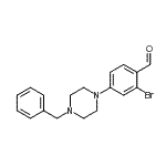 CAS#: 883512-11-6, 4-(4-Benzyl-1-piperazinyl)-2-bromobenzaldehyde