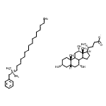 CAS 登录号：88428-97-1， N-苄基-N,N-二甲基-1-十六烷铵(3alpha,5beta,7alpha,8Xi,9Xi,12alpha,14Xi)-3,7,12-三羟基胆烷-24-酸酯