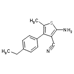 CAS#: 884497-32-9, 2-Amino-4-(4-ethylphenyl)-5-methyl-3-thiophenecarbonitrile