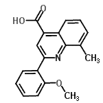 CAS 登录号：884497-38-5， 2-(2-甲氧基苯基)-8-甲基-4-喹啉羧酸