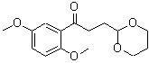 CAS 登录号：884504-42-1， 1-(2,5-二甲氧基苯基)-3-(1,3-二恶烷-2-基)-1-丙酮