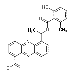 CAS#: 88476-96-4, 6-{1-[(2-Hydroxy-6-methylbenzoyl)oxy]ethyl}-1-phenazinecarboxylic acid