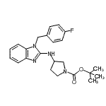 CAS#: 885270-87-1, 2-Methyl-2-propanyl 3-{[1-(4-fluorobenzyl)-1H-benzimidazol-2-yl]amino}-1-pyrrolidinecarboxylate