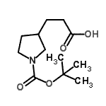 CAS#: 885271-17-0, 3-(1-{[(2-Methyl-2-propanyl)oxy]carbonyl}-3-pyrrolidinyl)propanoic acid