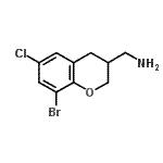 CAS#: 885271-41-0, 1-(8-Bromo-6-chloro-3,4-dihydro-2H-chromen-3-yl)methanamine