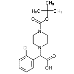 CAS#: 885272-96-8, (2-Chlorophenyl)(4-{[(2-methyl-2-propanyl)oxy]carbonyl}-1-piperazinyl)acetic acid