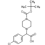 CAS#: 885273-01-8, (4-Chlorophenyl)(4-{[(2-methyl-2-propanyl)oxy]carbonyl}-1-piperazinyl)acetic acid