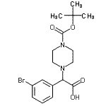 CAS#: 885273-07-4, (3-Bromophenyl)(4-{[(2-methyl-2-propanyl)oxy]carbonyl}-1-piperazinyl)acetic acid