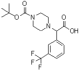 CAS#: 885274-26-0, (4-{[(2-Methyl-2-propanyl)oxy]carbonyl}-1-piperazinyl)[3-(trifluoromethyl)phenyl]acetic acid