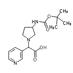 CAS 登录号：885276-18-6， [3-({[(2-甲基-2-丙基)氧基]羰基}氨基)-1-吡咯烷基](3-吡啶基)乙酸