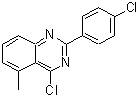 CAS 登录号：885277-78-1， 4-氯-2-(4-氯苯基)-5-甲基喹唑啉