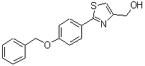 CAS 登录号：885279-89-0， {2-[4-(苄氧基)苯基]-1,3-噻唑-4-基}甲醇