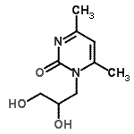 CAS#: 88544-94-9, 1-(2,3-Dihydroxypropyl)-4,6-dimethyl-2(1H)-pyrimidinone
