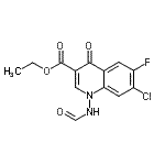 CAS#: 88569-33-9, Ethyl 7-chloro-6-fluoro-1-formamido-4-oxo-1,4-dihydro-3-quinolinecarboxylate