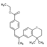 CAS#: 88579-35-5, Ethyl 4-[(1Z)-2-(4,4-dimethyl-3,4-dihydro-2H-thiochromen-6-yl)-1-propen-1-yl]benzoate