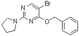 CAS#: 885952-21-6, 4-(Benzyloxy)-5-bromo-2-(1-pyrrolidinyl)pyrimidine