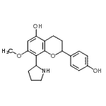 CAS#: 88607-66-3, 2-(4-Hydroxyphenyl)-7-methoxy-8-(2-pyrrolidinyl)-5-chromanol