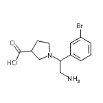 CAS#: 886363-90-2, 1-[2-Amino-1-(3-bromophenyl)ethyl]-3-pyrrolidinecarboxylic acid