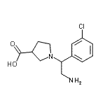 CAS#: 886363-92-4, 1-[2-Amino-1-(3-chlorophenyl)ethyl]-3-pyrrolidinecarboxylic acid