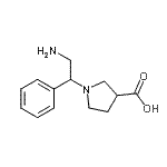CAS 登录号：886364-11-0， 1-(2-氨基-1-苯基乙基)-3-吡咯烷羧酸