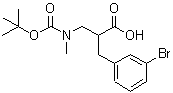 CAS 登录号：886364-79-0， 2-(3-溴苄基)-3-(甲基{[(2-甲基-2-丙基)氧基]羰基}氨基)丙酸