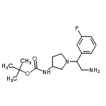 CAS#: 886365-09-9, 2-Methyl-2-propanyl {1-[2-amino-1-(3-fluorophenyl)ethyl]-3-pyrrolidinyl}carbamate