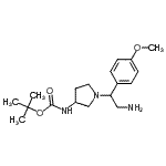 CAS#: 886365-32-8, 2-Methyl-2-propanyl {1-[2-amino-1-(4-methoxyphenyl)ethyl]-3-pyrrolidinyl}carbamate