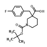 CAS 登录号：887344-22-1， 3-(4-氟苄基)-1-{[(2-甲基-2-丙基)氧基]羰基}-3-哌啶羧酸