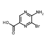 CAS#: 887352-34-3, 5-Amino-6-bromo-2-pyrazinecarboxylic acid