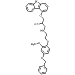 CAS#: 887352-95-6, 1-({2-[4-(Benzyloxy)-2-methoxyphenoxy]ethyl}amino)-3-(9H-carbazol-4-yloxy)-2-propanol