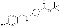 CAS#: 887580-28-1, 2-Methyl-2-propanyl 3-[(4-fluorobenzyl)amino]-1-azetidinecarboxylate