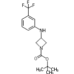 CAS#: 887580-44-1, 2-Methyl-2-propanyl 3-{[3-(trifluoromethyl)phenyl]amino}-1-azetidinecarboxylate
