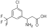 CAS#: 887583-74-6, 3-Amino-3-[3-chloro-5-(trifluoromethyl)phenyl]propanoic acid