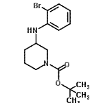 CAS#: 887584-08-9, 2-Methyl-2-propanyl 3-[(2-bromophenyl)amino]-1-piperidinecarboxylate