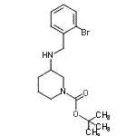 CAS#: 887584-29-4, 2-Methyl-2-propanyl 3-[(2-bromobenzyl)amino]-1-piperidinecarboxylate