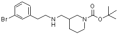CAS#: 887587-30-6, 2-Methyl-2-propanyl 3-({[2-(3-bromophenyl)ethyl]amino}methyl)-1-piperidinecarboxylate