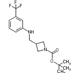 CAS#: 887590-23-0, 2-Methyl-2-propanyl 3-({[3-(trifluoromethyl)phenyl]amino}methyl)-1-azetidinecarboxylate
