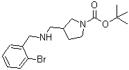 CAS#: 887590-78-5, 2-Methyl-2-propanyl 3-{[(2-bromobenzyl)amino]methyl}-1-pyrrolidinecarboxylate