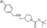 CAS#: 887590-84-3, 2-Methyl-2-propanyl 3-{[(4-bromobenzyl)amino]methyl}-1-pyrrolidinecarboxylate