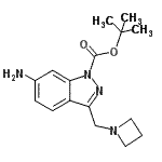 CAS#: 887590-92-3, 2-Methyl-2-propanyl 6-amino-3-(1-azetidinylmethyl)-1H-indazole-1-carboxylate