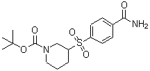 CAS#: 887591-32-4, 2-Methyl-2-propanyl 3-[(4-carbamoylphenyl)sulfonyl]-1-piperidinecarboxylate